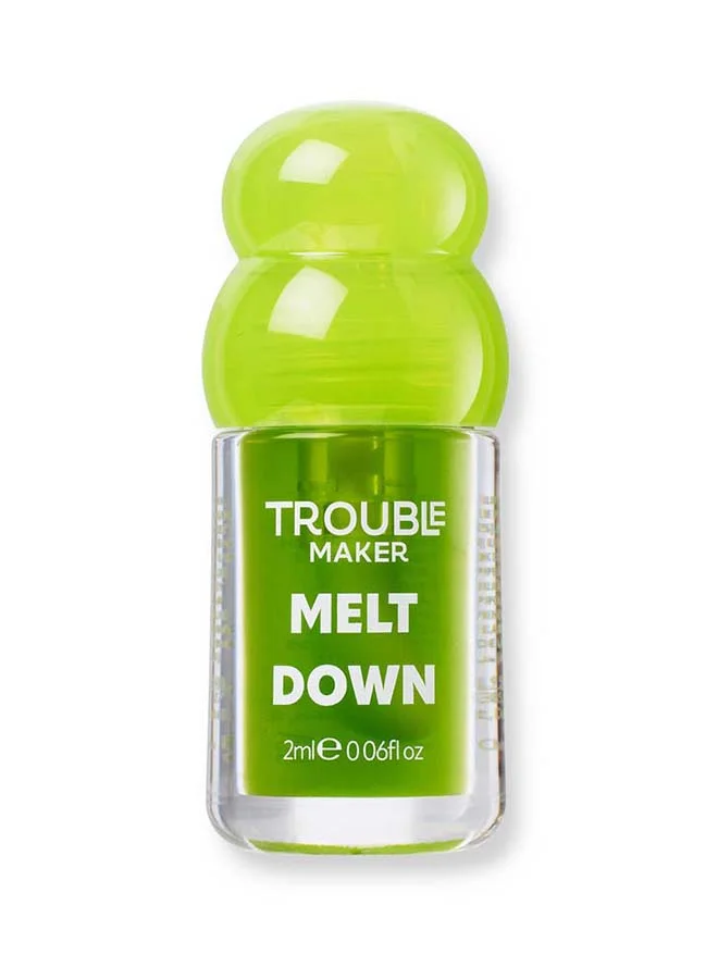 صانع المتاعب Melt Down Lip Oil Dizzy Busy Green